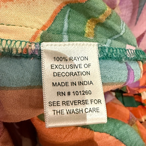 True Destinations Vibrant Tropical Print Cover Up Dress S - Picture 6 of 7